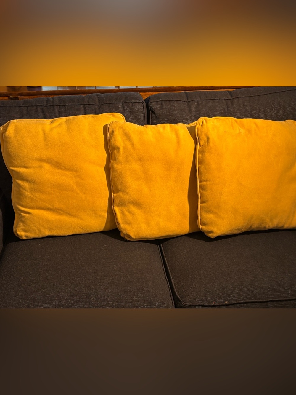 Set of three throw pillows
